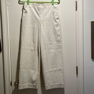 Spanx Classic White Crop Casual Pocket Pants Size M